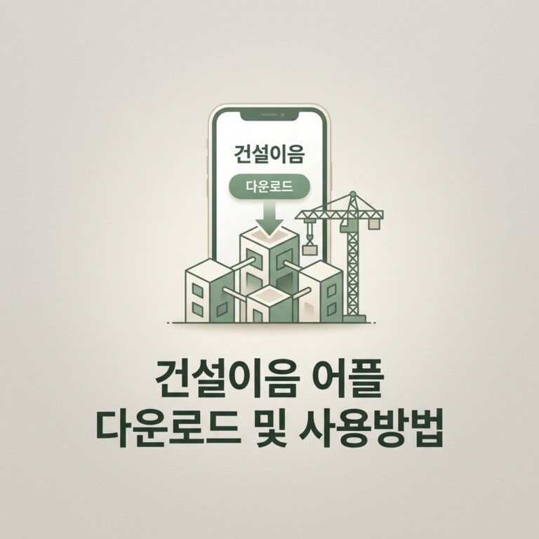 건설이음 어플 다운로드 및 사용방법