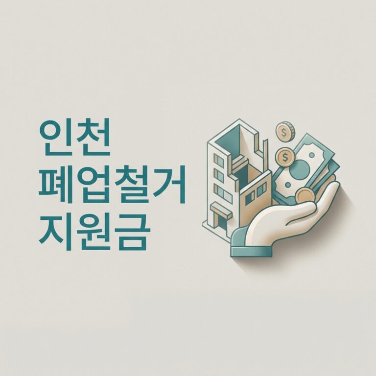 인천 폐업철거 지원금