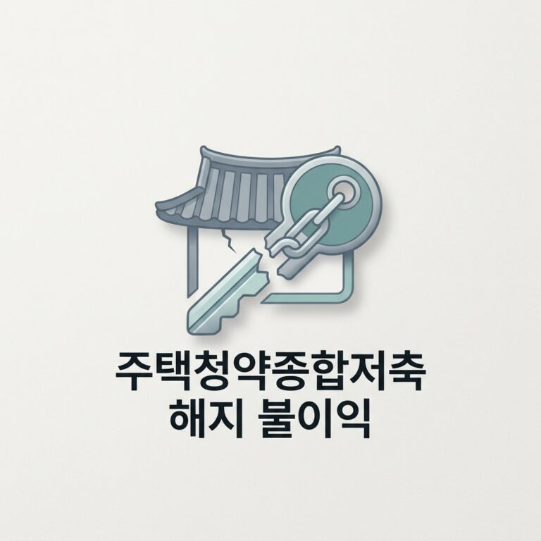 주택청약종합저축 해지 불이익