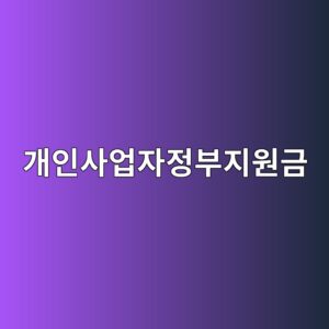 개인사업자정부지원금 50만원 신청 조회 조건 컨설팅 1 개인사업자정부지원금